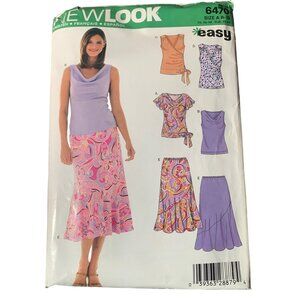 New Look 6470 Sewing Pattern For Women's Tops & Skirts Sizes 8-18